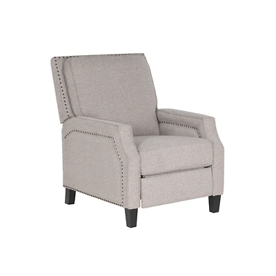 Gray Upholstered Push-Back Cerone Recliner