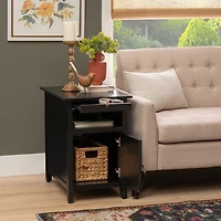 Black Wood Birkdale Charging End Table