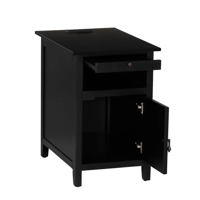 Black Wood Birkdale Charging End Table