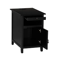Black Wood Birkdale Charging End Table