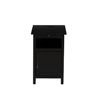 Black Wood Birkdale Charging End Table