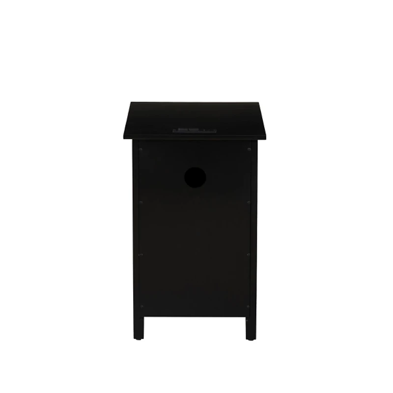 Black Wood Birkdale Charging End Table