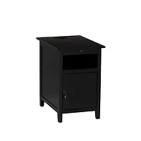 Black Wood Birkdale Charging End Table