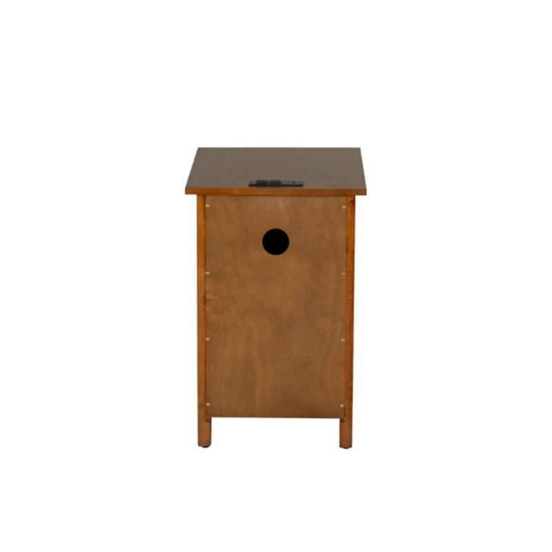Hazelnut Wood Birkdale Charging End Table