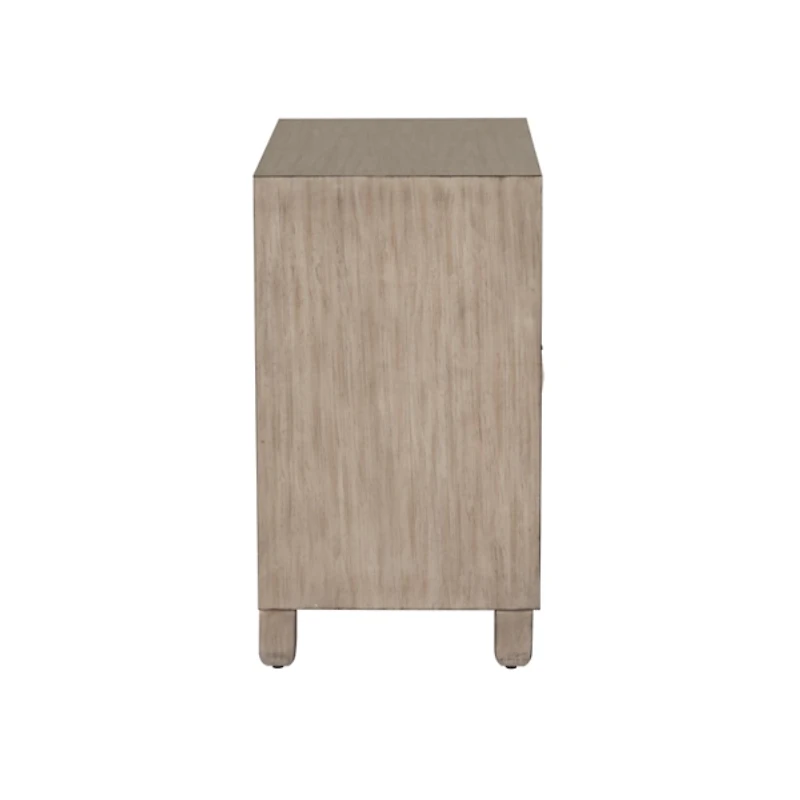 Whitewash Wood 2-Door Starfish Cabinet