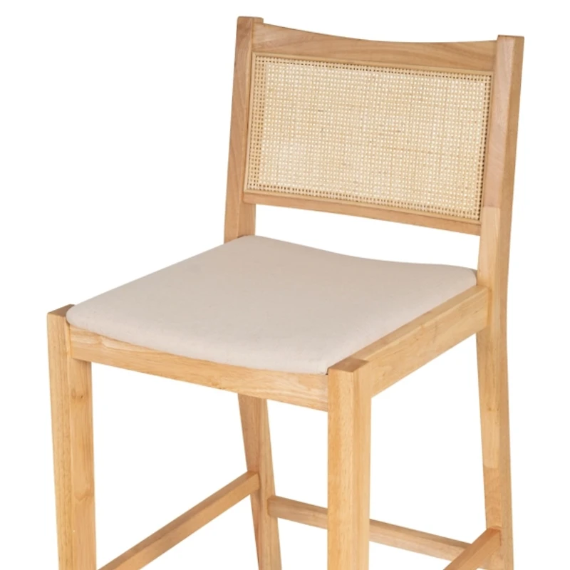 Natural Cane Bauer Bar Stools, Set of 2