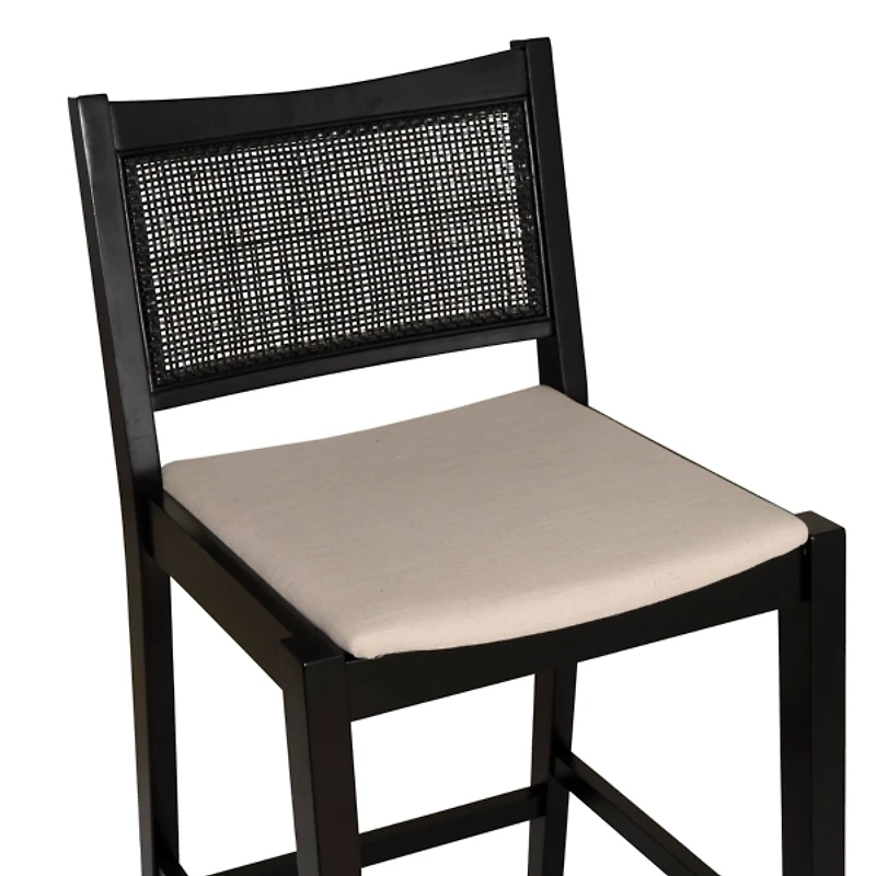 Black Cane Bauer Counter Stools, Set of 2