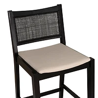 Black Cane Bauer Counter Stools, Set of 2