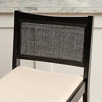 Black Cane Bauer Counter Stools, Set of 2