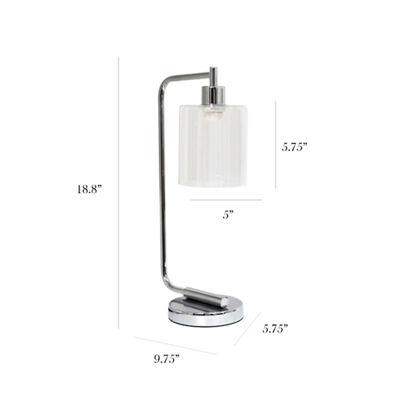 Chrome Iron Industrial Bronson Table Lamp