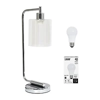 Chrome Iron Industrial Bronson Table Lamp