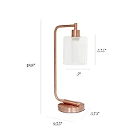 Rose Gold Iron Industrial Bronson Table Lamp