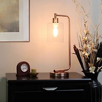 Rose Gold Iron Industrial Bronson Table Lamp