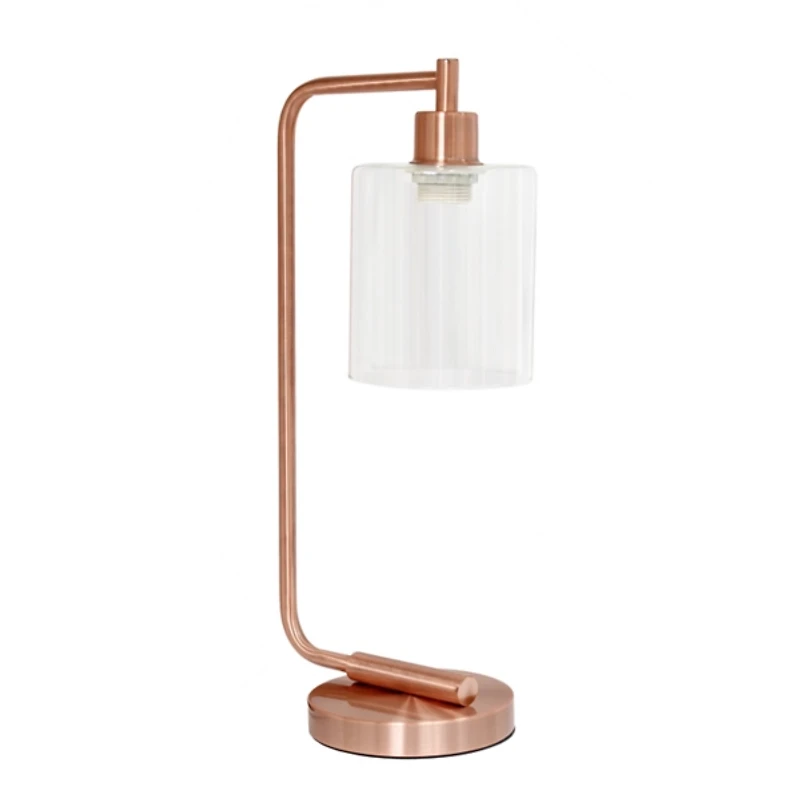 Rose Gold Iron Industrial Bronson Table Lamp