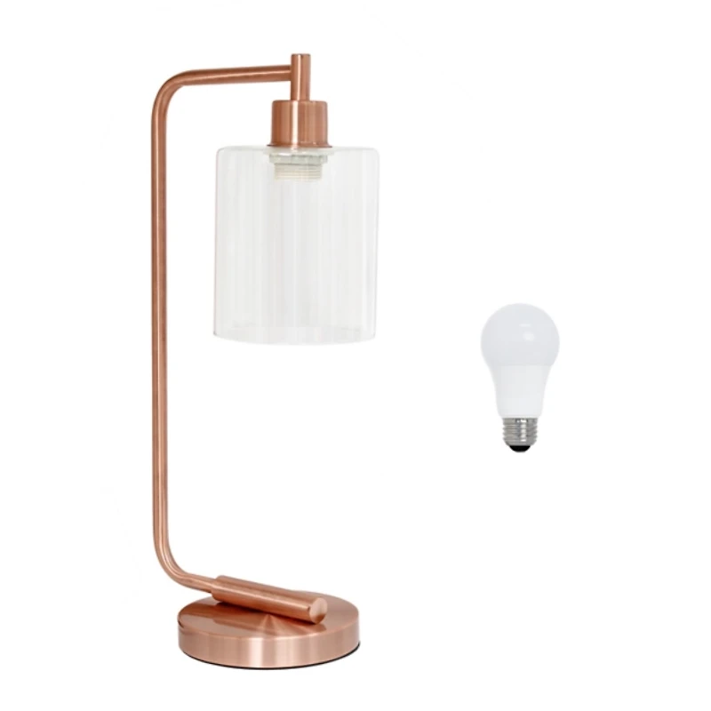 Rose Gold Iron Industrial Bronson Table Lamp
