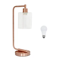 Rose Gold Iron Industrial Bronson Table Lamp