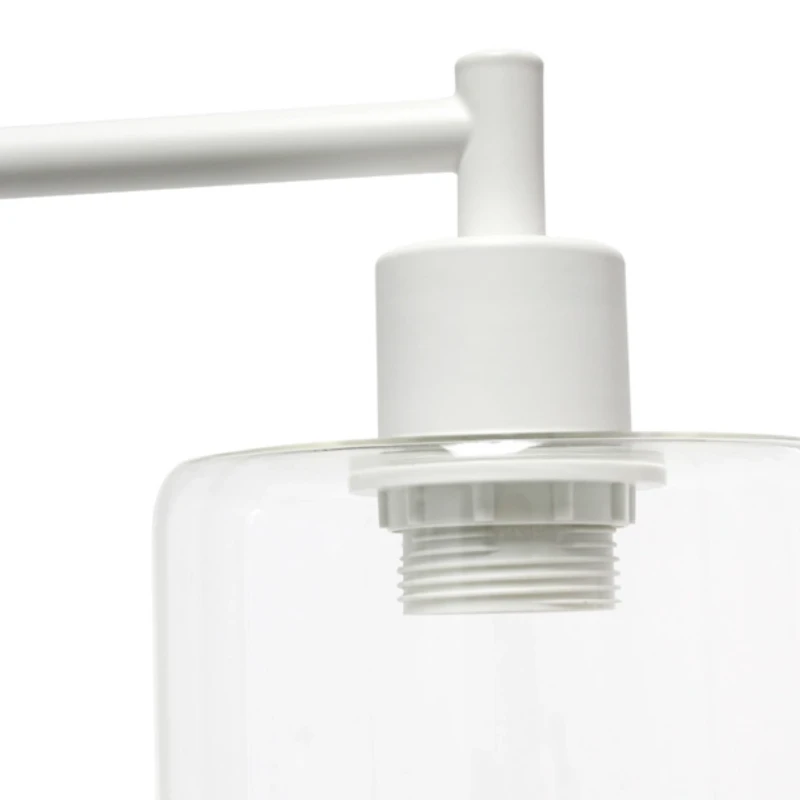 White Iron Industrial Bronson Table Lamp