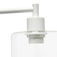 White Iron Industrial Bronson Table Lamp