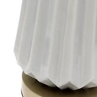 Gray Fluted Ceramic Table Lamp
