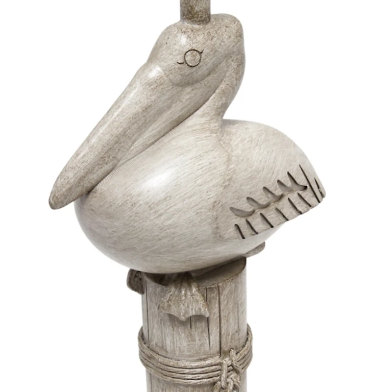 Beige Sitting Pelican Table Lamp