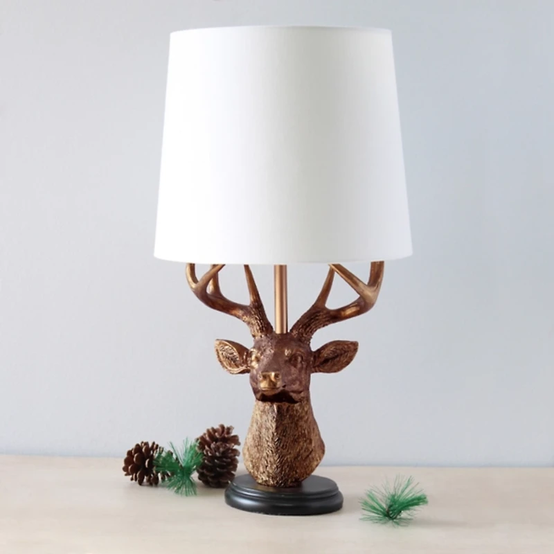Copper Woodland Deer Table Lamp