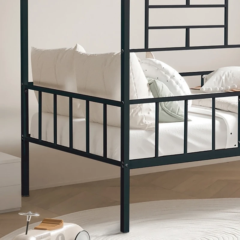 Metal House Twin Loft Bed