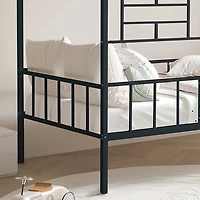 Metal House Twin Loft Bed