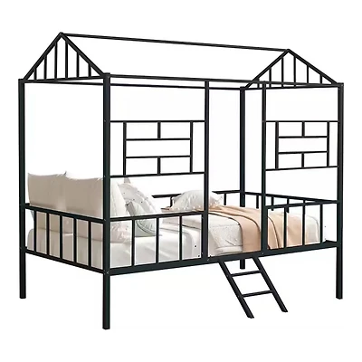 Metal House Twin Loft Bed