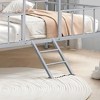 Silver Metal House Twin Loft Bed