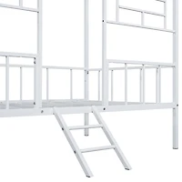 White Metal House Twin Loft Bed