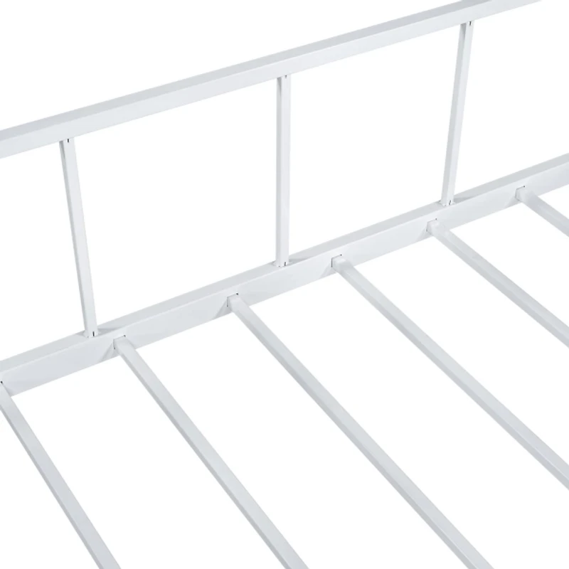 White Metal House Twin Loft Bed