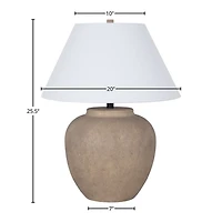 Dusty Brown Ceramic Riley Table Lamp