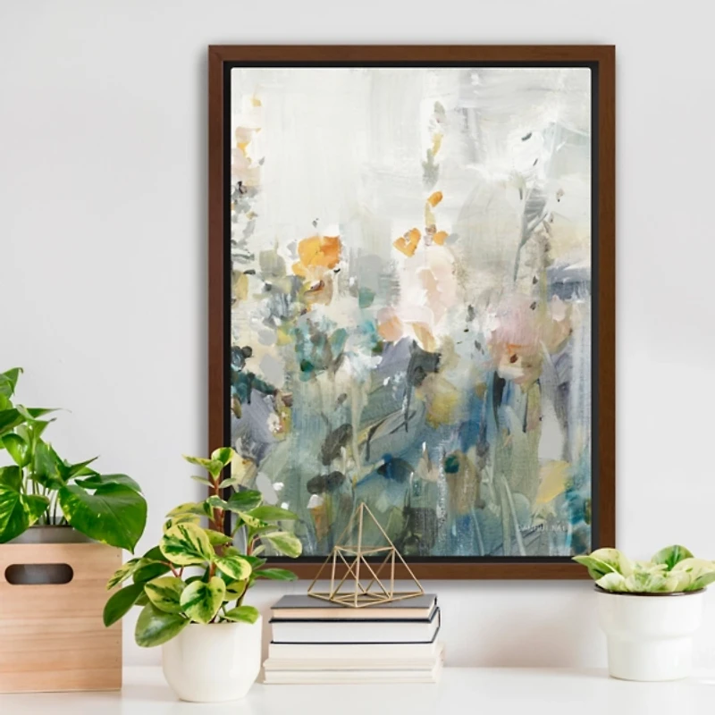 Rustic Garden Framed Canvas Art Print
