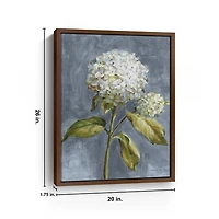 Dusty Blue Hydrangea Framed Canvas Print