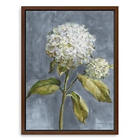 Dusty Blue Hydrangea Framed Canvas Print