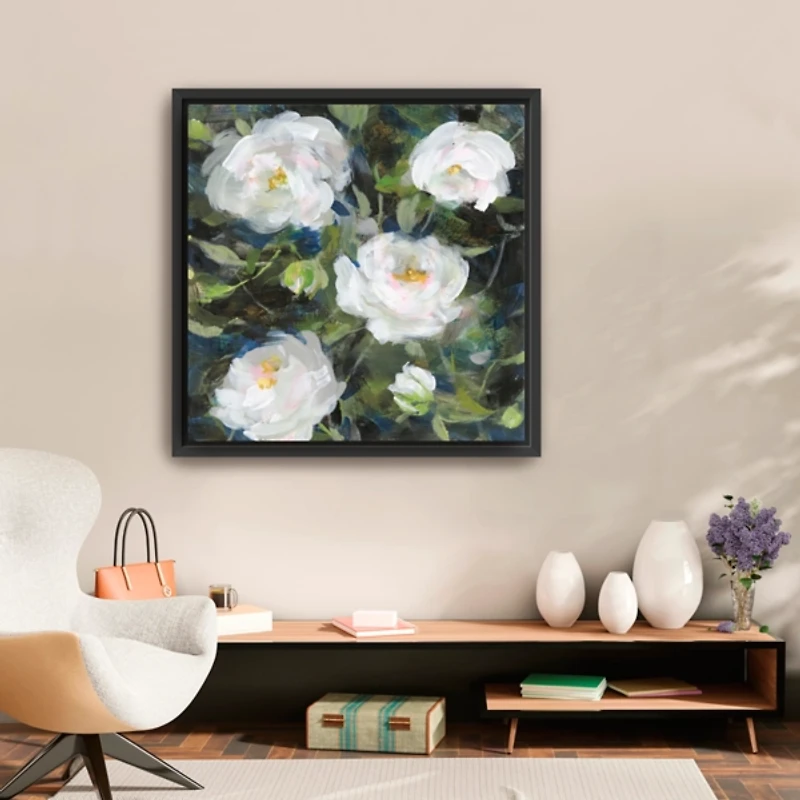 Roses for Camille Framed Canvas Art Print