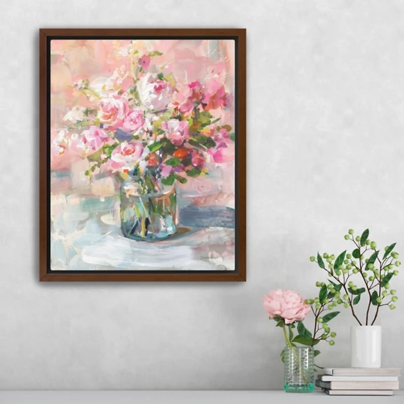 Plentiful Bouquet Framed Canvas Art Print