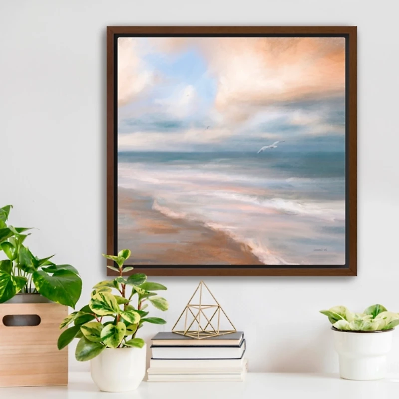 Sea Flight Framed Canvas Art Print