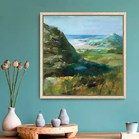 Hidden Beach Framed Canvas Art Print