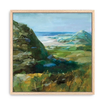 Hidden Beach Framed Canvas Art Print