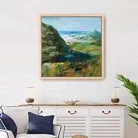 Hidden Beach Framed Canvas Art Print, 30x30