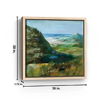 Hidden Beach Framed Canvas Art Print, 30x30