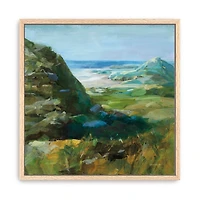 Hidden Beach Framed Canvas Art Print, 40x40