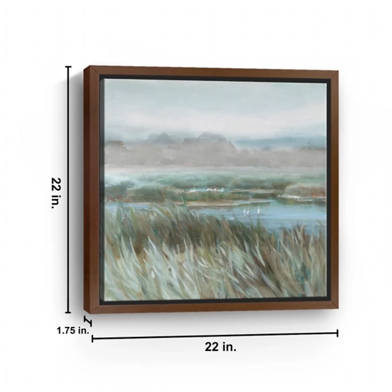 Grassy Sanctuary Framed Canvas Art Print