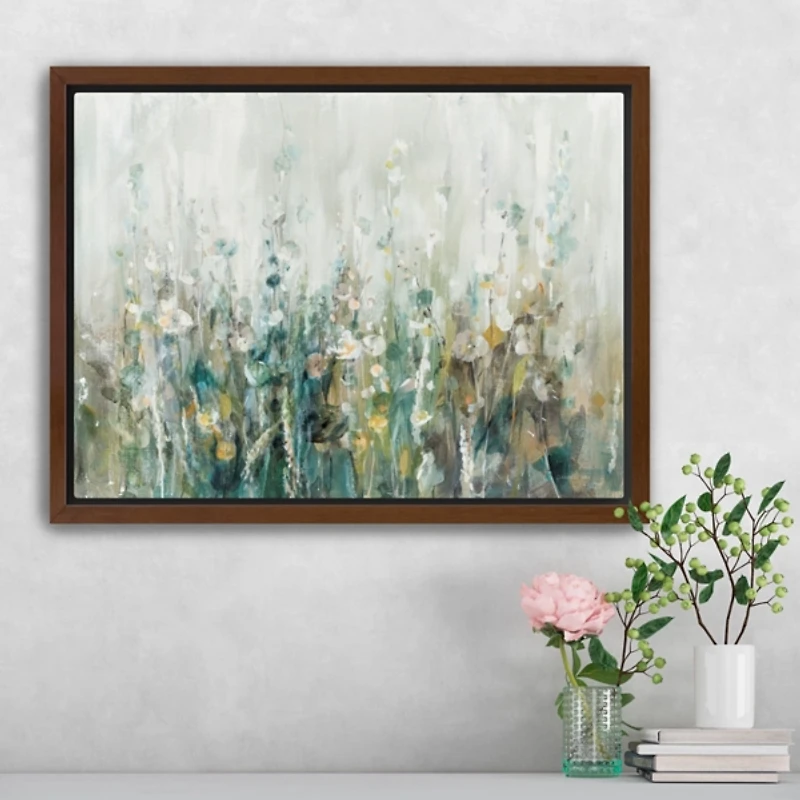 Wildflower Field Framed Canvas Art Print