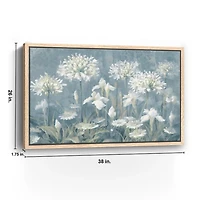 Spring Blossoms II Blue Framed Canvas Print