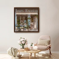 Fleurs Exotique Framed Canvas Art Print, 30x30