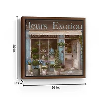 Fleurs Exotique Framed Canvas Art Print, 30x30