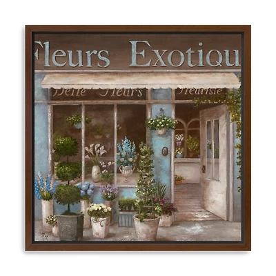 Fleurs Exotique Framed Canvas Art Print, 30x30