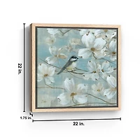 Chickadee Dogwood Detail I Framed Canvas